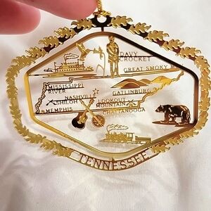 ✨️ Ornament Tennessee State Landmark in solid Brass 'Tennessee'